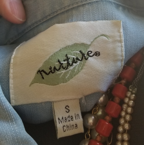 Bamboo Fiber Denim Button down Shirt - Picture 8 of 8